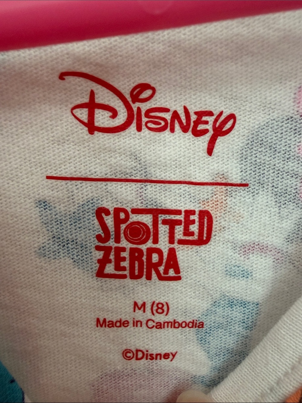 Disney White Minnie Mouse Sleeveless Pajama Romper with Pink & Teal Accents - Picture 2 of 3